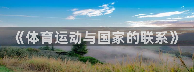 熊猫体育nba：《体育运动与国家的联系》