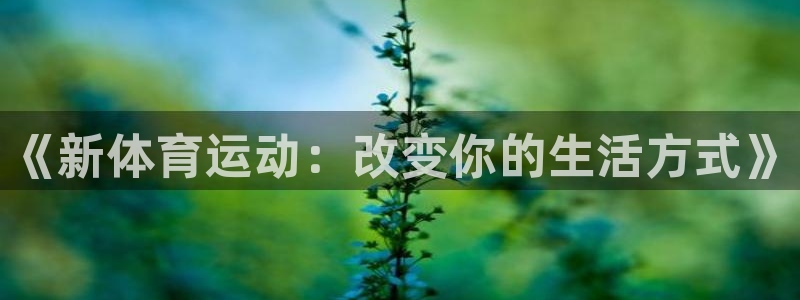 下载熊猫体育：《新体育运动：改变你的生活方式》